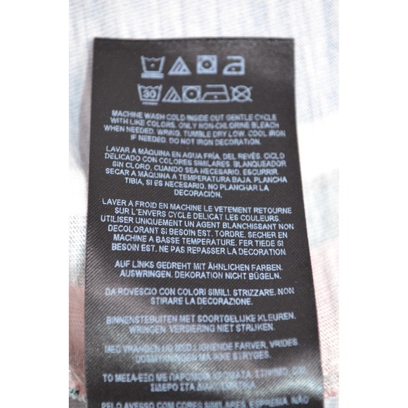 Guess LA Striped T-Shirt‎ Short Sleeve Embroidered Logo &  American Flag Men's L - Picture 9 of 13